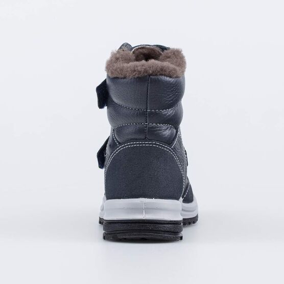 652097-51 Зимние ботинки на липучках для мальчики светло-синий фото №5