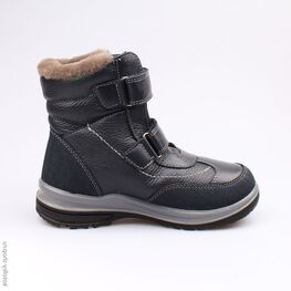 652097-51 Зимние ботинки на липучках для мальчики светло-синий фото №2