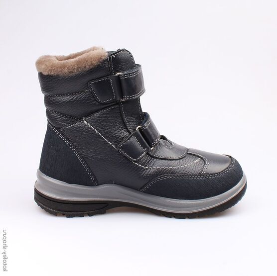 652097-51 Зимние ботинки на липучках для мальчики светло-синий фото №2