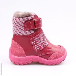 152156-52 Сапожки для девочки бордовый фото №2