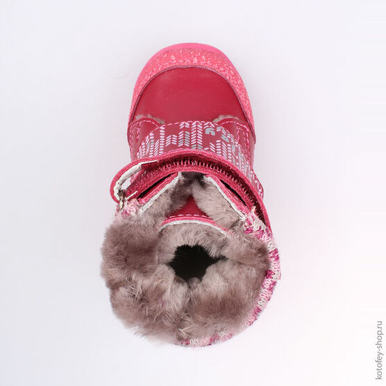 152156-52 Сапожки для девочки бордовый фото №4