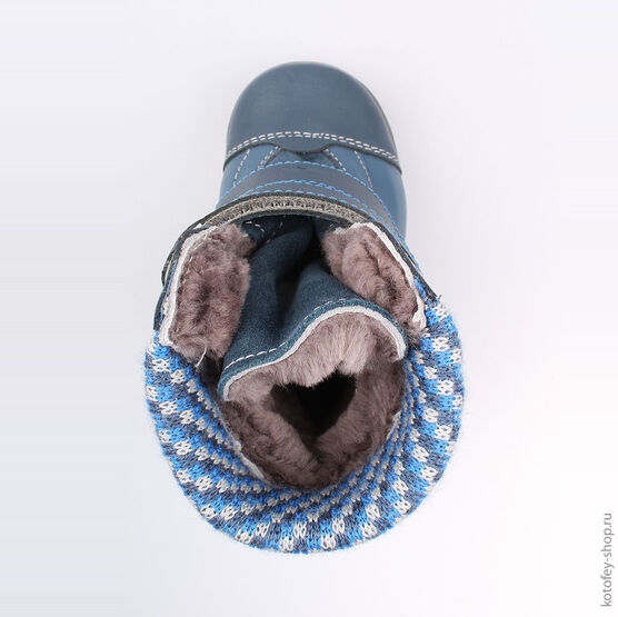 152187-51 Сапожки для мальчики светло-синий фото №4