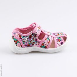 221054-12 Босоножки текстильные для девочки розовый фото №2