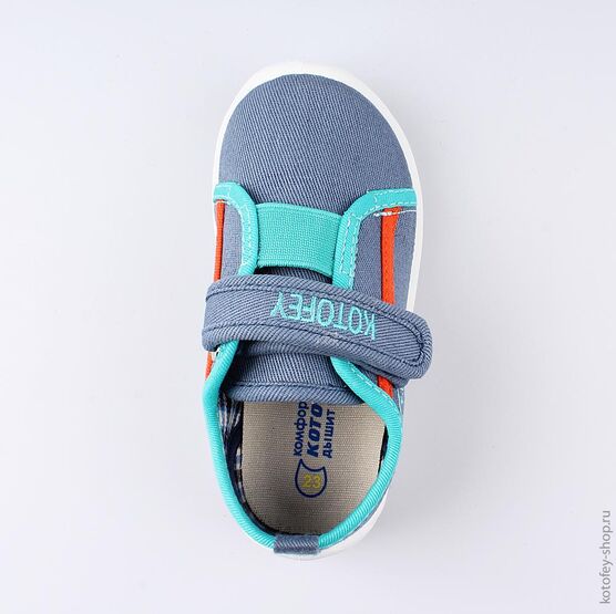 231120-11 Текстильная обувь для мальчики светло-синий фото №4