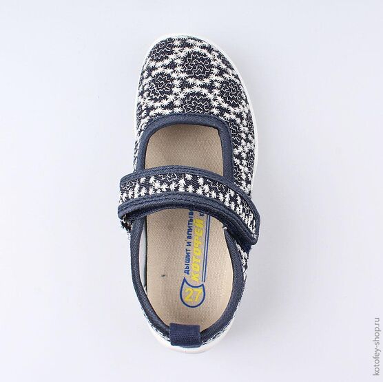 431115-13 Текстильная обувь для девочки светло-синий фото №4