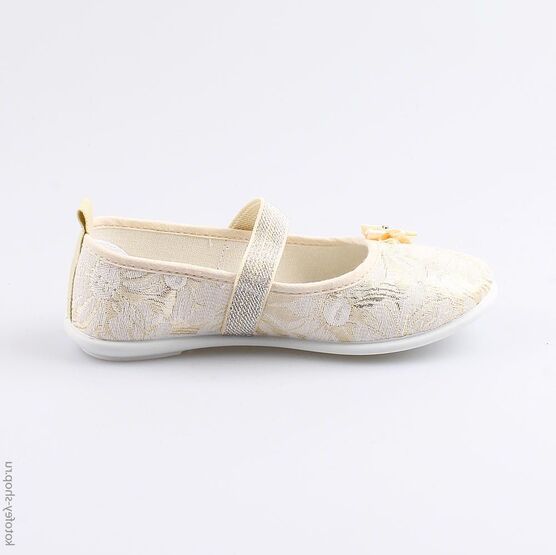 531072-12 Текстильная обувь для девочки золотой фото №2