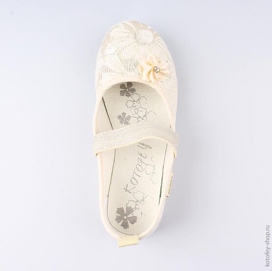 531072-12 Текстильная обувь для девочки золотой фото №4