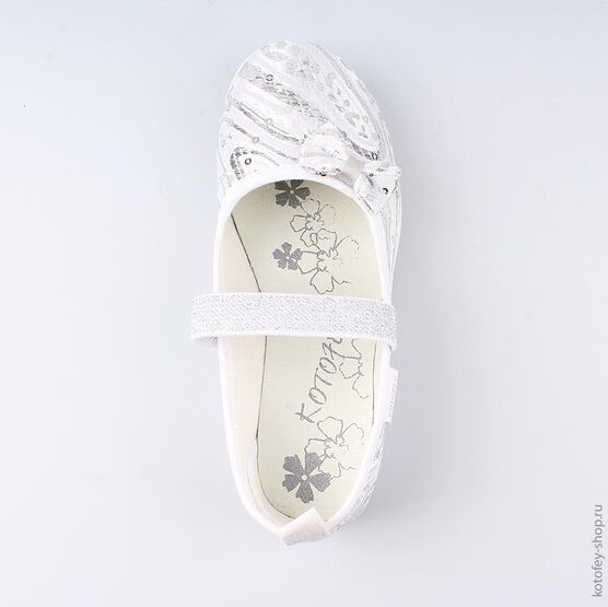 531076-11 Текстильная обувь для девочки серебрист. фото №4