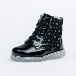 352233-33 Ботинки для девочки черный