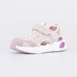 324092-72 Закрытые светящиеся сандалии для девочки для девочки сиреневый,белый