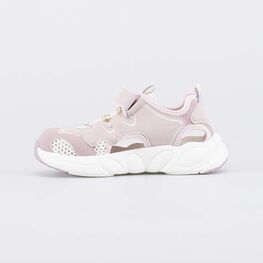 324092-72 Закрытые светящиеся сандалии для девочки для девочки сиреневый,белый фото №2