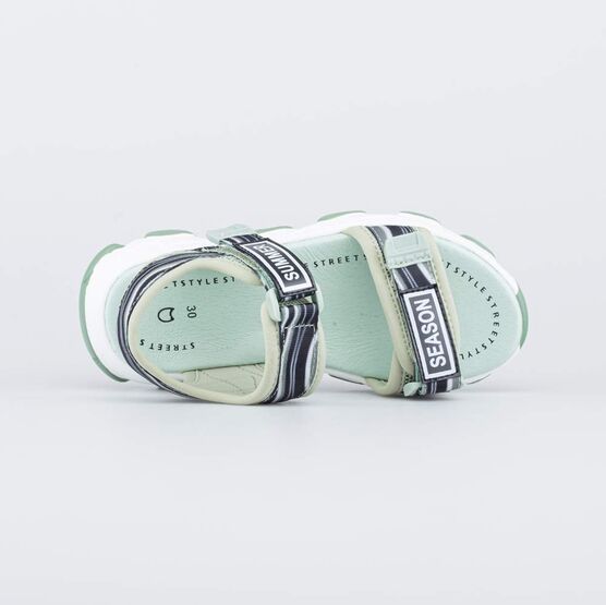 521049-71 Босоножки для девочки мятный фото №4