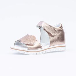 322107-25 Сандалии на липучке для девочки бронзовый