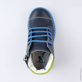 352209-25 Ботинки для мальчики светло-синий фото №4