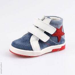 052136-21 Ботинки для мальчики син-бел-кра