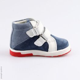 052136-21 Ботинки для мальчики син-бел-кра фото №2