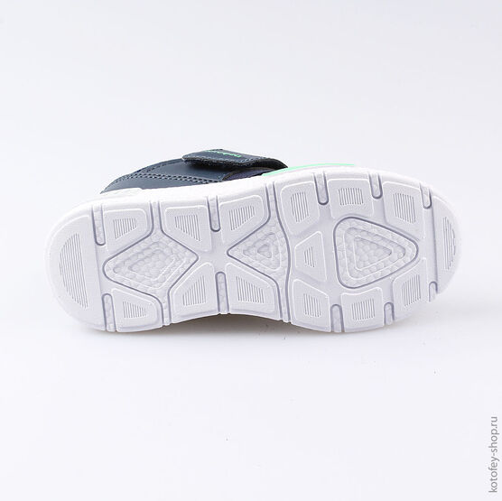 344206-71 Кроссовки на липучках для мальчики син-зел фото №3