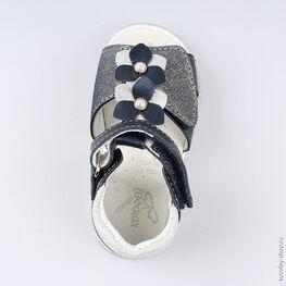 122129-23 Босоножки для девочки светло-синий фото №4