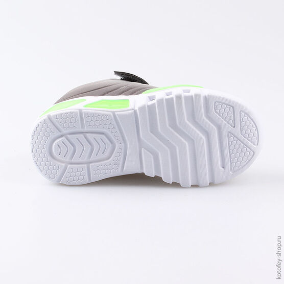 344222-72 Кроссовки с LED-подсветкой на подошве для мальчики сер-сал фото №3