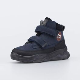 552354-34 Кожаные ботинки утепленные 1936 для мальчики темно-синий