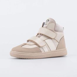 552355-31 Утепленные кожаные ботинки для девочки для девочки бежевый