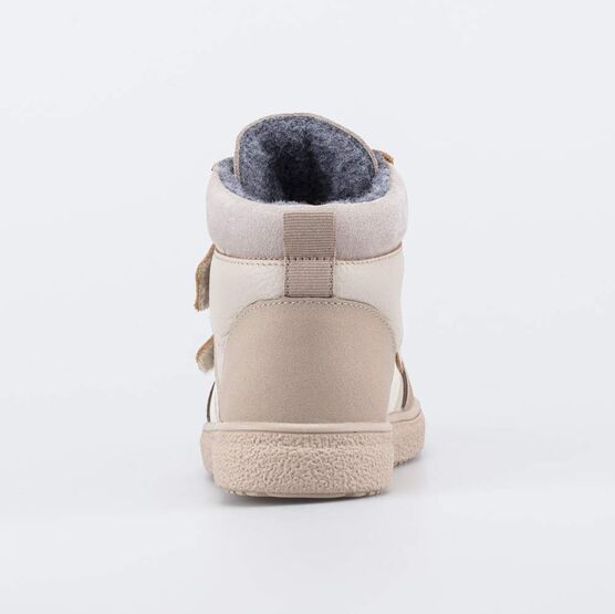 552355-31 Утепленные кожаные ботинки для девочки для девочки бежевый фото №5