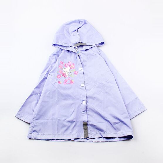 07851011-10 Дождевик для девочки на кнопках для девочки сиреневый
