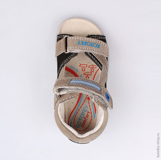 122078-23 Сандалии для мальчики серый фото №4