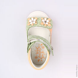 122097-22 Босоножки для девочки зел-ора фото №4