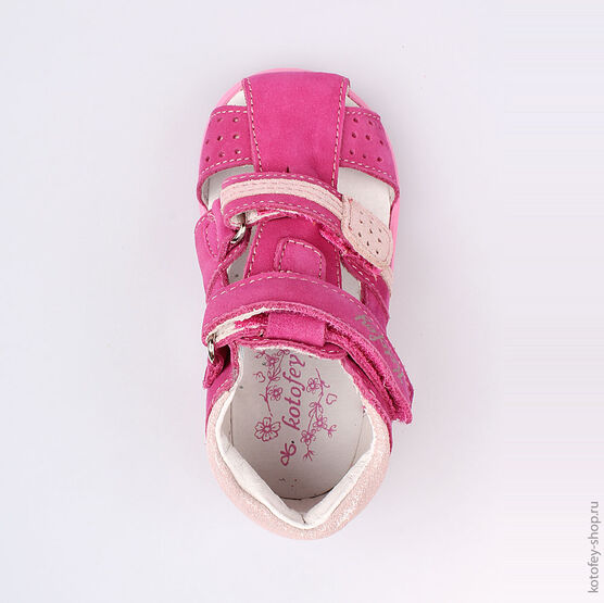 122101-21 Босоножки для девочки фуксия фото №4
