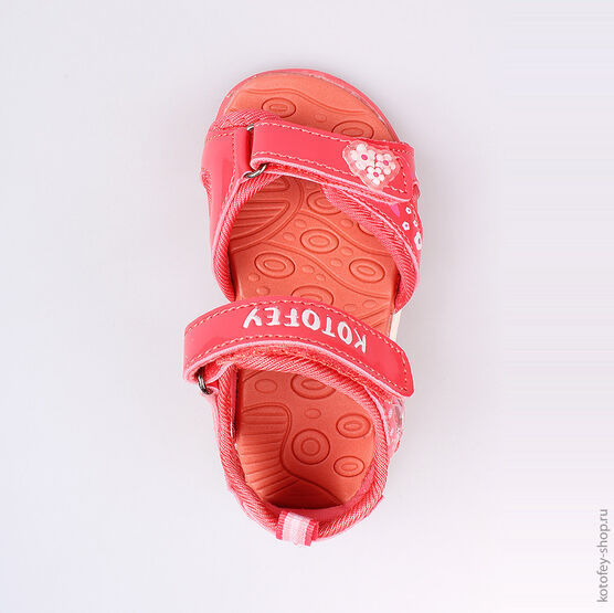123001-12 Пляжная обувь для девочки коралл фото №4