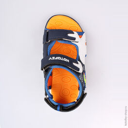 123003-12 Пляжная обувь для мальчики син-ора фото №4