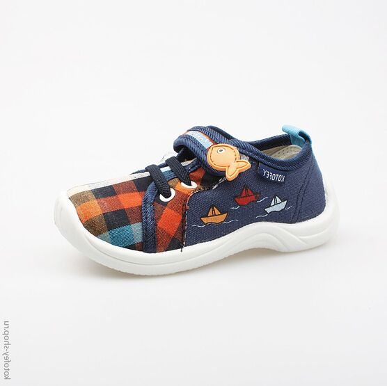 131073-13 Текстильная обувь для мальчики син-ора