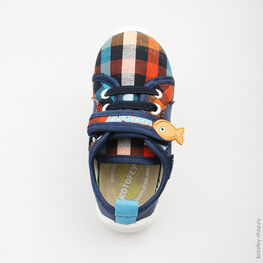 131073-13 Текстильная обувь для мальчики син-ора фото №4