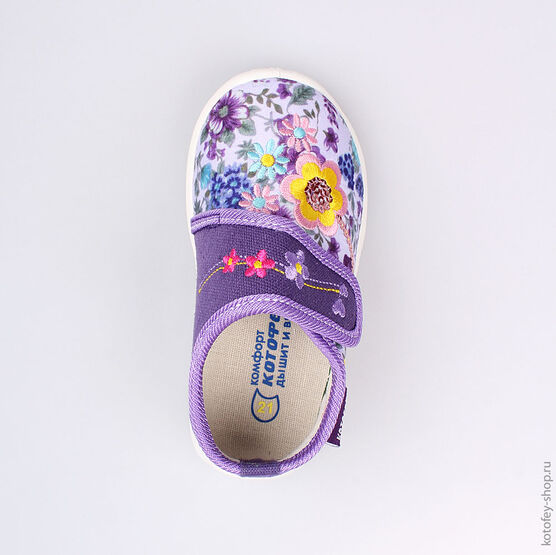 131097-12 Текстильная обувь для девочки сиреневый фото №4