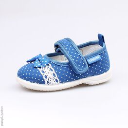 131107-11 Текстильная обувь для девочки голубой