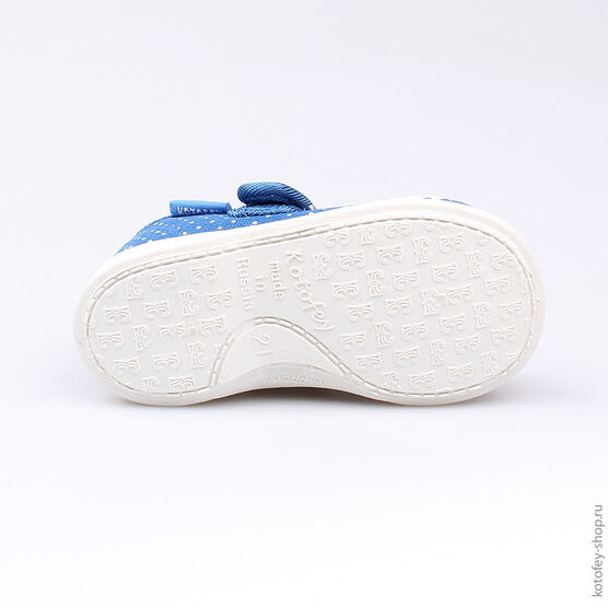 131107-11 Текстильная обувь для девочки голубой фото №3