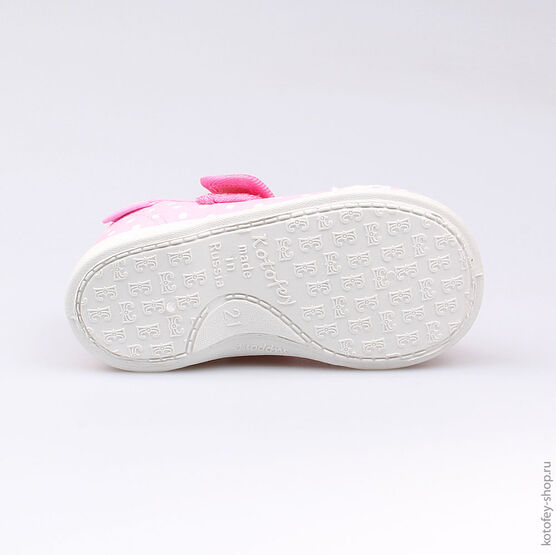 131107-12 Текстильная обувь для девочки розовый фото №3