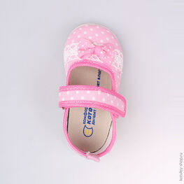 131107-12 Текстильная обувь для девочки розовый фото №4