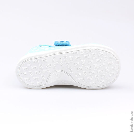 131109-12 Текстильная обувь для девочки голубой фото №3