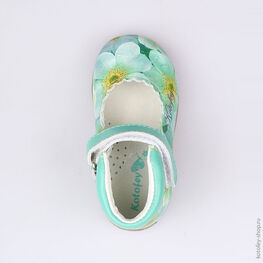 132101-22 Туфли для девочки зеленый фото №4