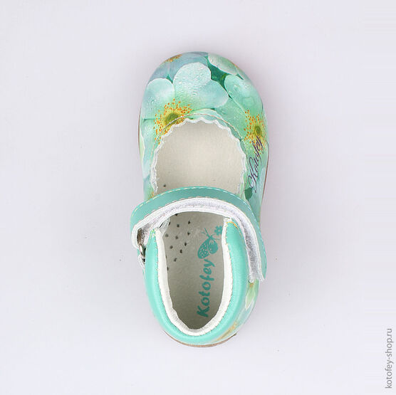 132101-22 Туфли для девочки зеленый фото №4
