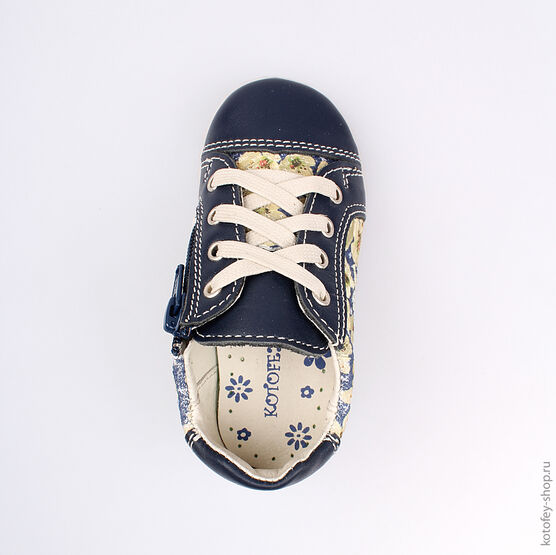 132102-23 Полуботинки для девочки светло-синий фото №4