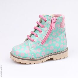 152136-35 Ботинки для девочки бирюзовый