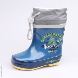 166070-11 Резиновые сапоги для мальчики син-сер