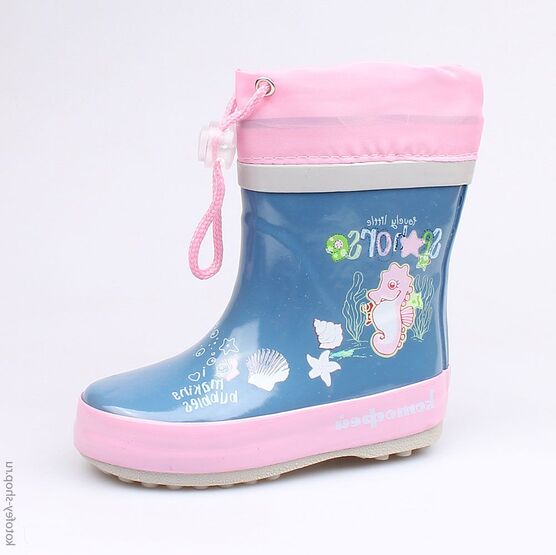 166074-11 Резиновые сапоги для девочки син-роз