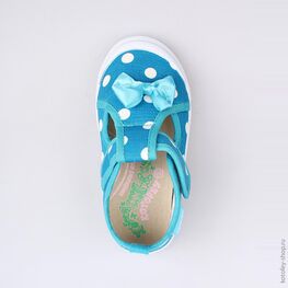 231104-11 Текстильная обувь для девочки голубой фото №4