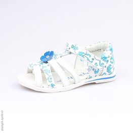 322031-22 Босоножки для девочки бел-син