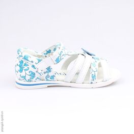 322031-22 Босоножки для девочки бел-син фото №2