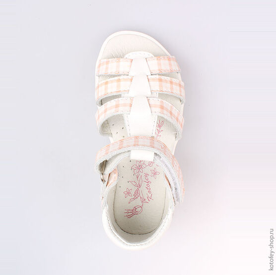 322044-21 Босоножки для девочки персиковый фото №4